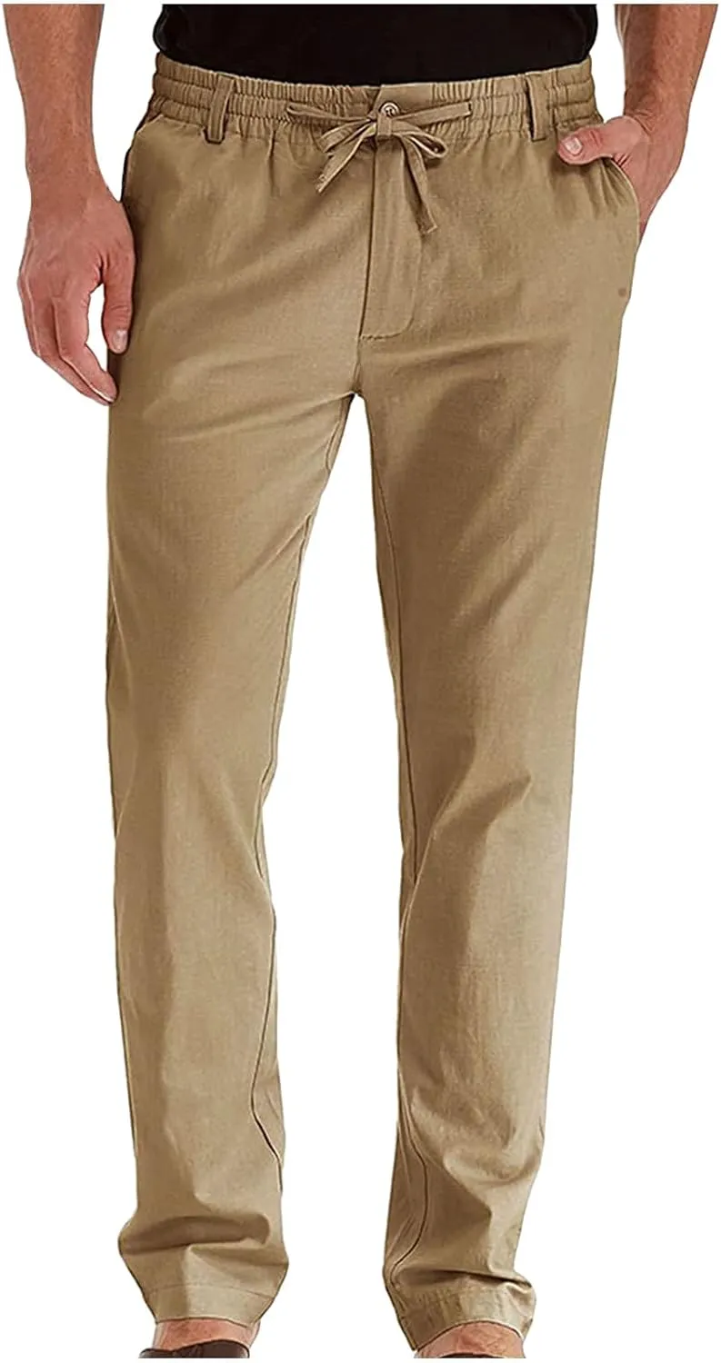 Slim Fit Dress Pants for Men 2023 Classic Fit Hidden Expandable Waist Solid Business Work Straight Legs Fashion