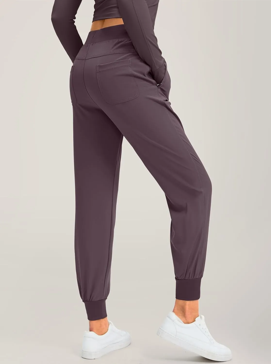 Soothfeel Women's Joggers with Zipper Pockets Lightweight Running Gym Travel Casual Workout Athletic Joggers Pants for Women