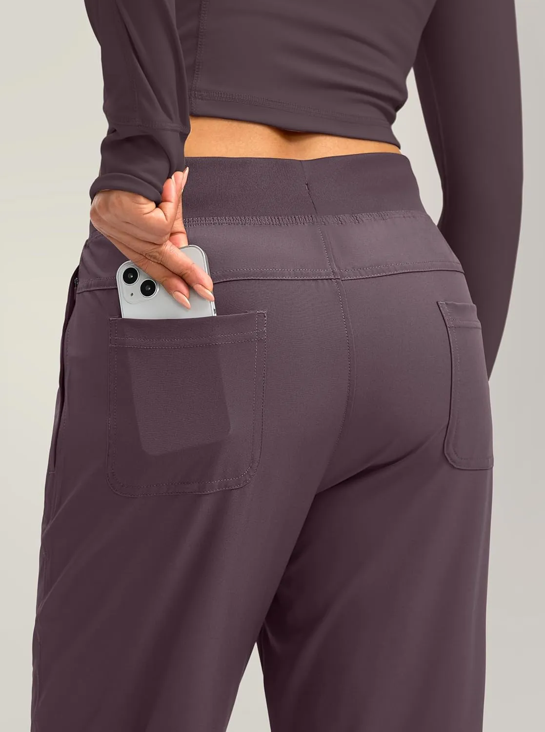 Soothfeel Women's Joggers with Zipper Pockets Lightweight Running Gym Travel Casual Workout Athletic Joggers Pants for Women