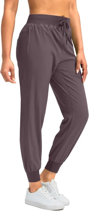 Soothfeel Women's Joggers with Zipper Pockets Lightweight Running Gym Travel Casual Workout Athletic Joggers Pants for Women