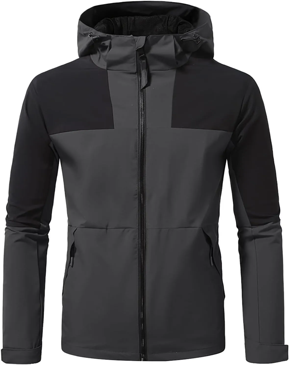 Spring Fall Rain Jacket Men Outdoor Sports Climbing Camping Hiking Fishing Zipper Hooded Raincoats Windbreaker Jacket