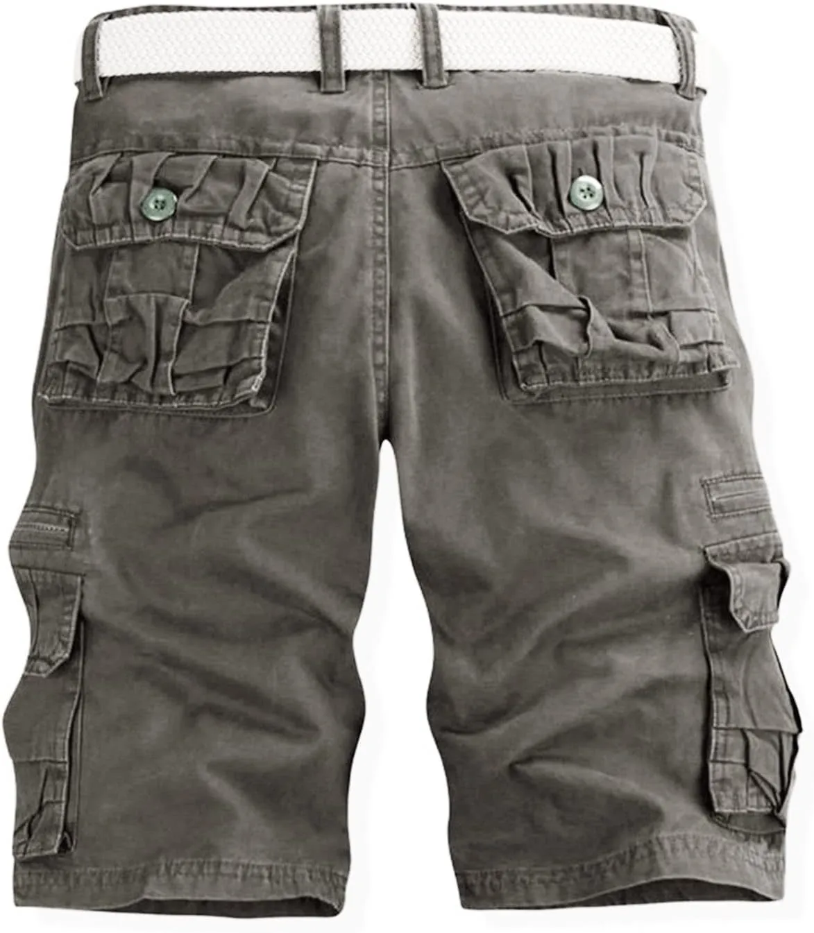 Summer Lightweight Hiking Shorts for Men Casual Wide Leg Twill Utility Cargo Shorts with Multi Pockets Comfort Work Shorts