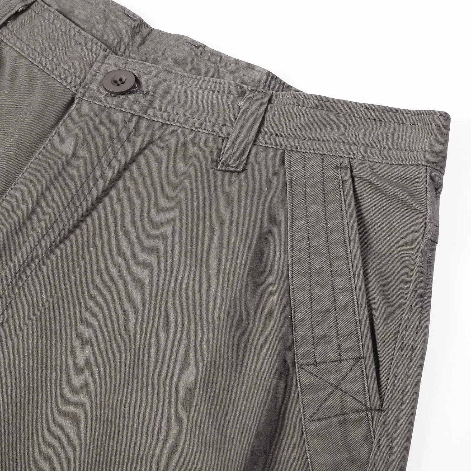 Summer Lightweight Hiking Shorts for Men Casual Wide Leg Twill Utility Cargo Shorts with Multi Pockets Comfort Work Shorts