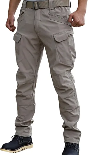 Tactical Cargo Pants Mens Relaxed Fit Flex Ripstop Cargo Pants Outdoor EDC Hiking Work Pants with Multi Pockets