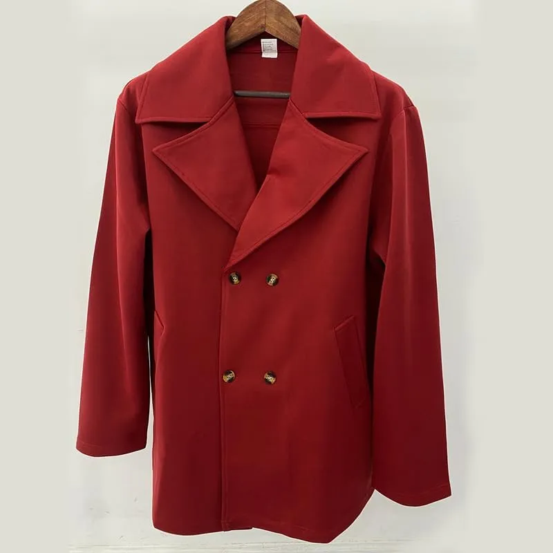 Thatrich Mens Business Casual Winter Jacket Oversized Trench Coat Double Breasted Wool Blend Peacoat Formal Windbreaker Coats