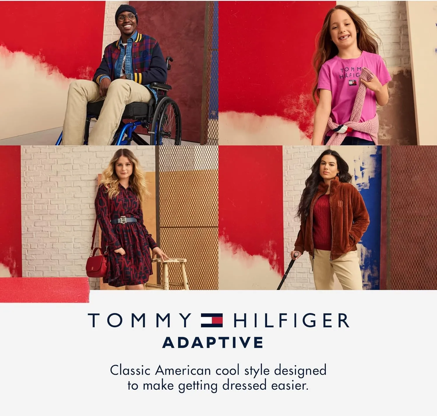 Tommy Hilfiger Men's Adaptive Seated Fit Jeans Adjustable Waist Magnet Buttons