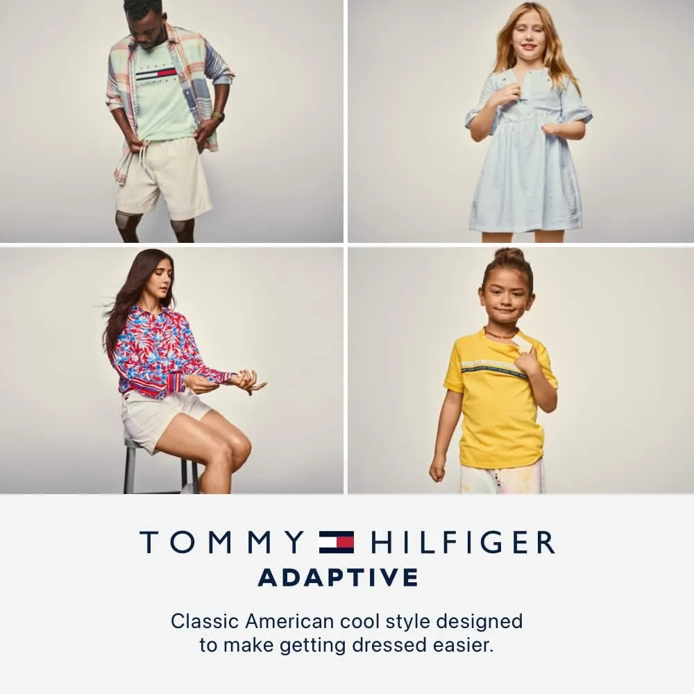 Tommy Hilfiger Men's Adaptive Seated Fit Jeans Adjustable Waist Magnet Buttons