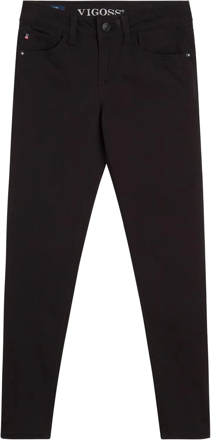 VIGOSS Girls' Jeans - Super Stretch Denim Skinny Jeans for Girls - Kids Adjustable Slim Fit Jeans (4-16)