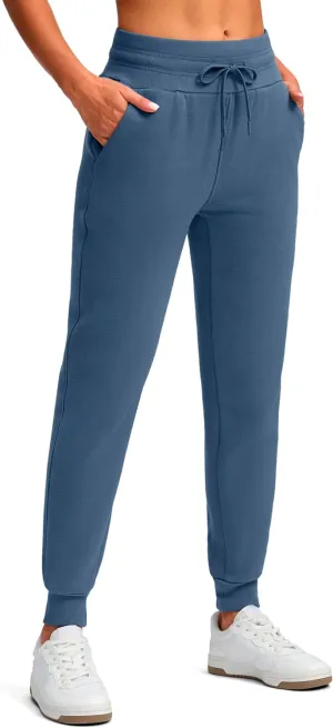 Viodia Womens Fleece Lined Joggers Winter High Waisted Warm Cotton Sweatpants Thick Lounge Sweat Pants with Pockets
