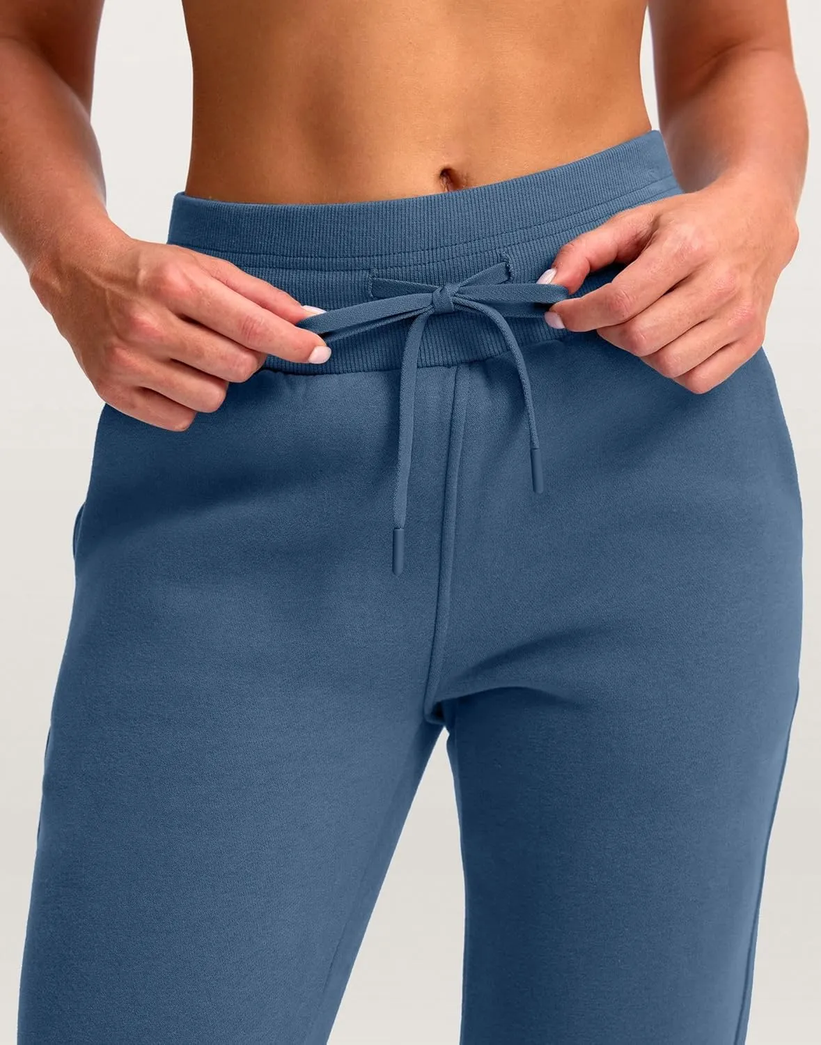 Viodia Womens Fleece Lined Joggers Winter High Waisted Warm Cotton Sweatpants Thick Lounge Sweat Pants with Pockets