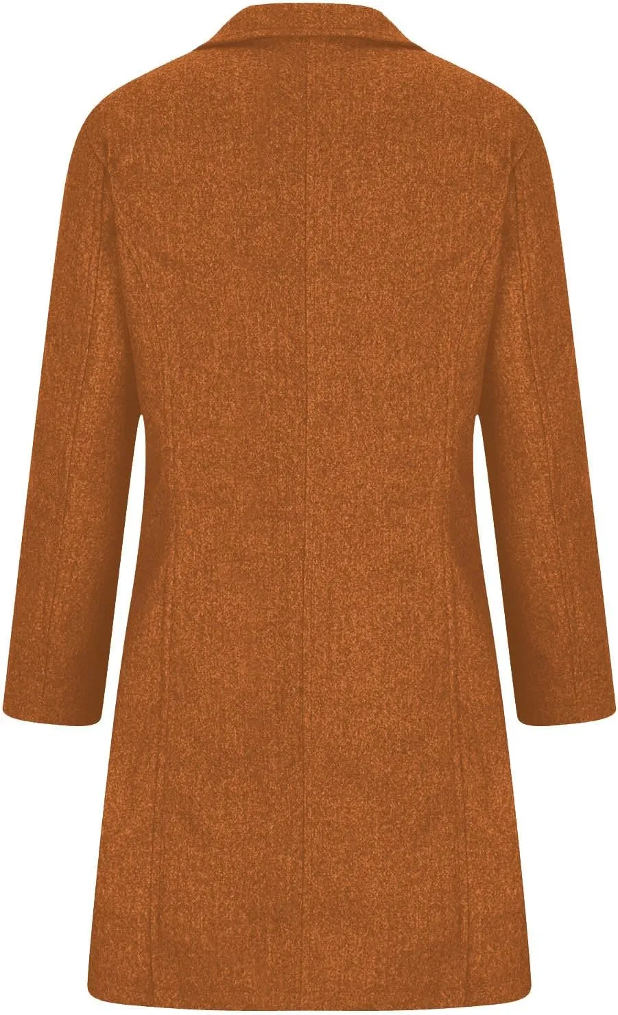 Winter Coats for Women Casual Thicken Wool Blend Stand Collar Single Breasted Pea Coat Long Wool Trench Coat Jackets