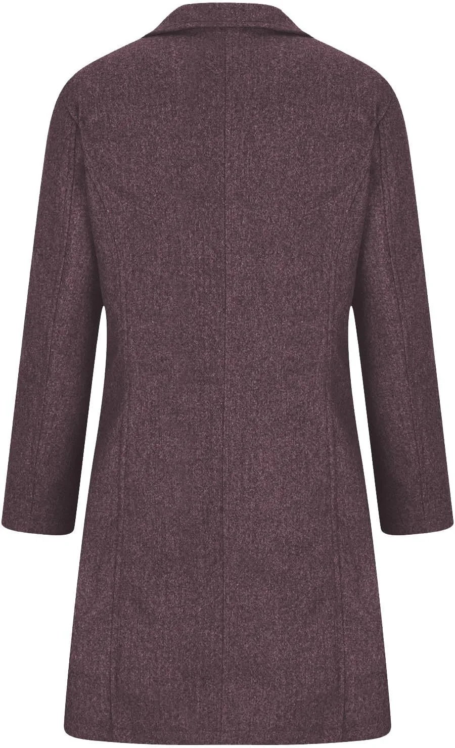 Winter Coats for Women Casual Thicken Wool Blend Stand Collar Single Breasted Pea Coat Long Wool Trench Coat Jackets