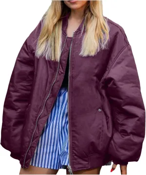 Winter Jacket for Women Lightweight Cropped Zip Up Coats Casual Thick Long Sleeve Coat Fall Fashion 2024 Trendy Outwear