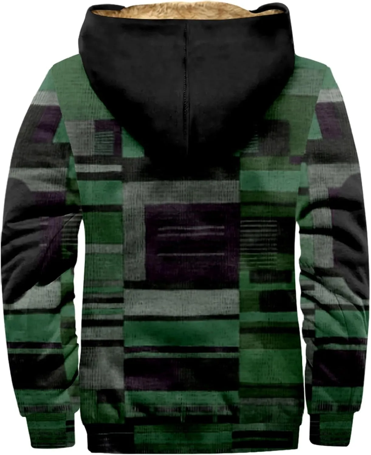 Winter Jackets for Men Heavyweight Sweatshirt Hoodie Coat Fleece Sherpa Lined Warm Jacket Zip Up Sweatshirt with Pockets