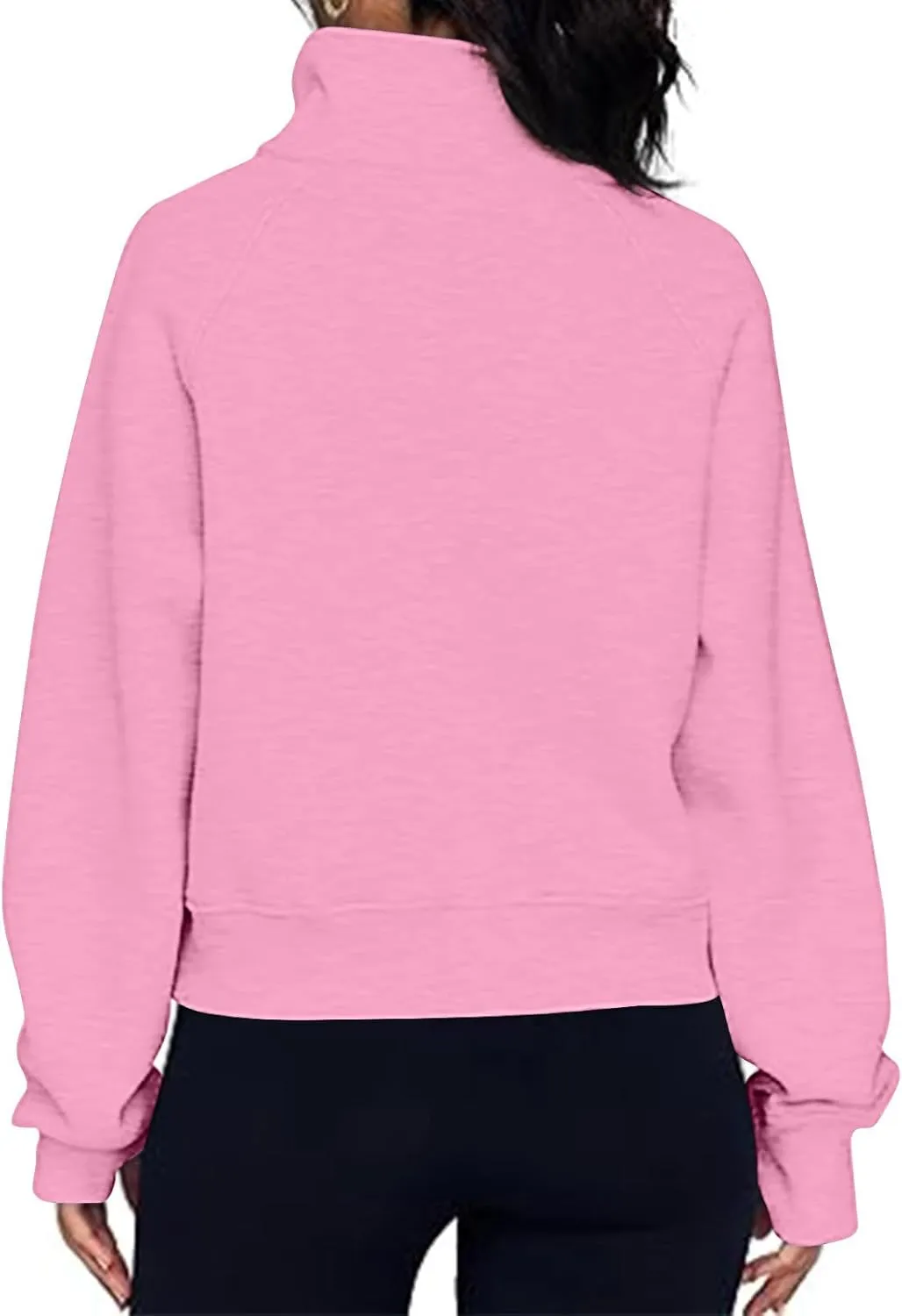 Women Half Zip Cropped Hoodies Fleece 1/4 Zip Pullover Sweatshirts Trending Now 2023 Clothes Available in Plus Size