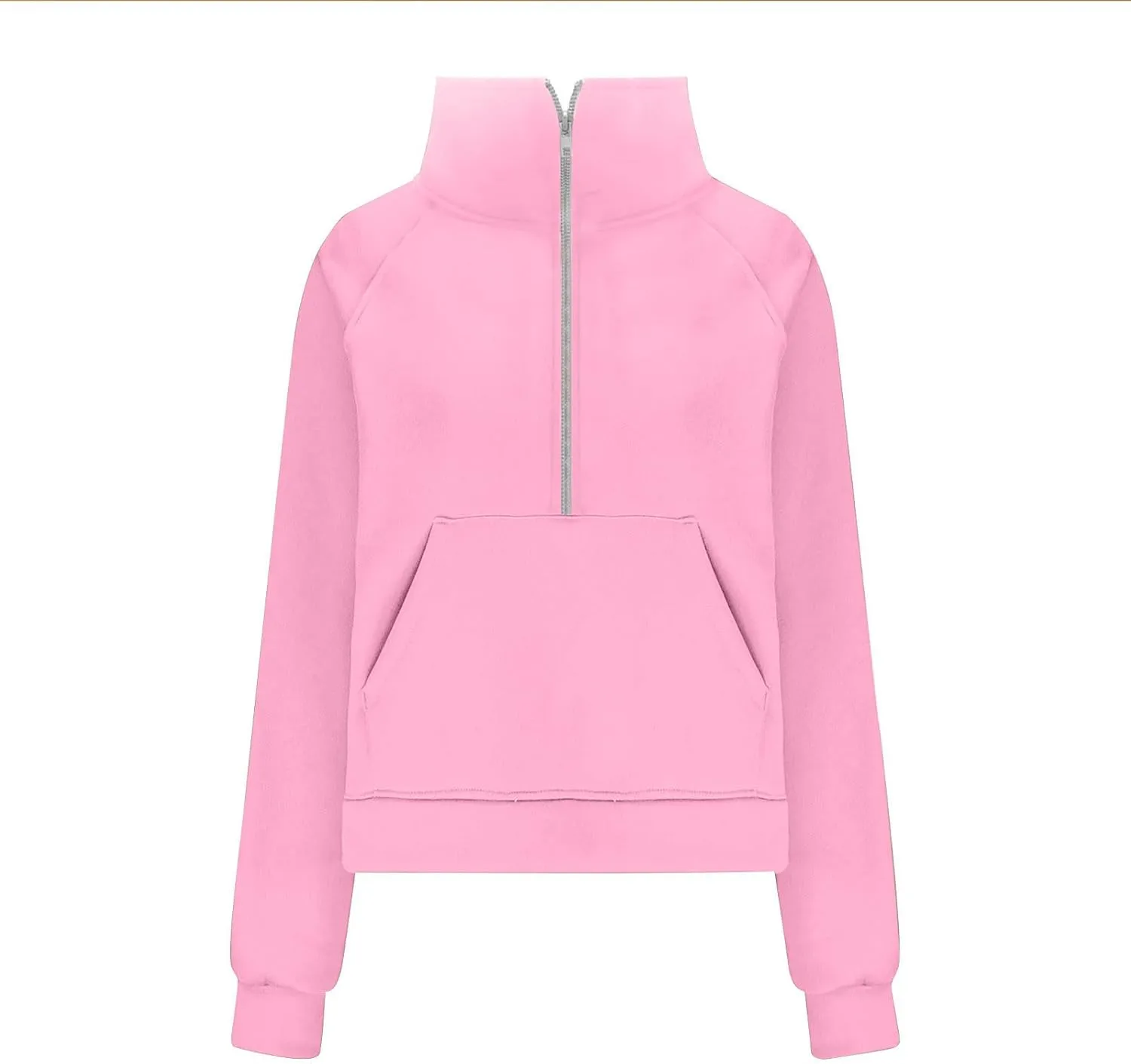 Women Half Zip Cropped Hoodies Fleece 1/4 Zip Pullover Sweatshirts Trending Now 2023 Clothes Available in Plus Size