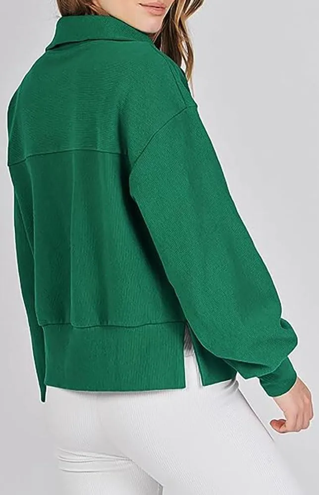 Women Hoodies Cropped Sweatshirt Zip Up Pullover Fall Casual Fleece Loose Fit