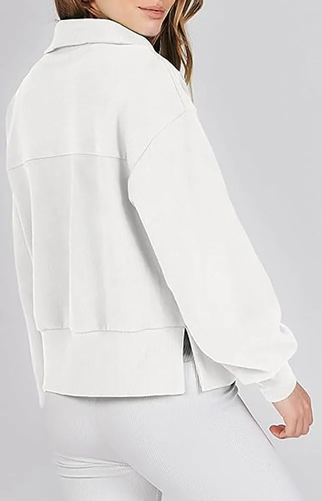 Women Hoodies Cropped Sweatshirt Zip Up Pullover Fall Casual Fleece Loose Fit