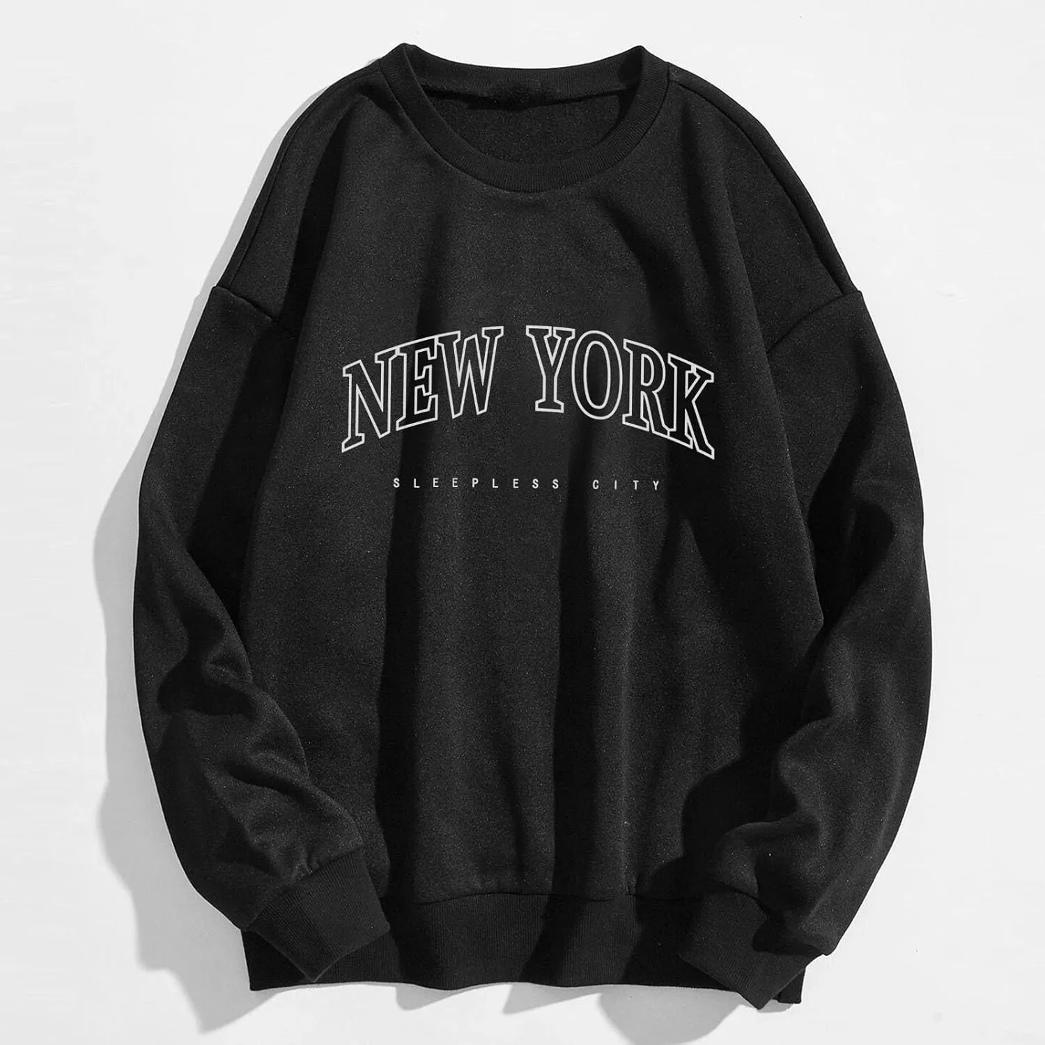 Women New York Sweatshirts Crewneck Letter Graphic Vacation Shirt Oversized Pullover Tops Y2K Harajuku Clothes