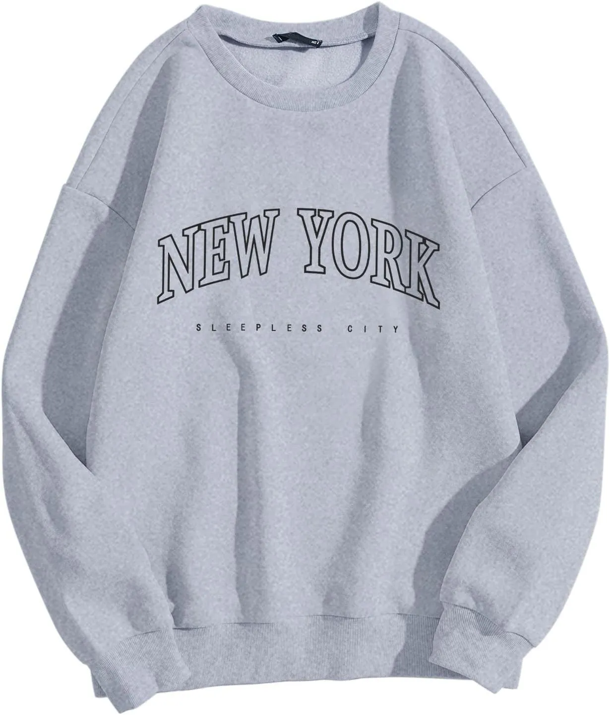 Women New York Sweatshirts Crewneck Letter Graphic Vacation Shirt Oversized Pullover Tops Y2K Harajuku Clothes