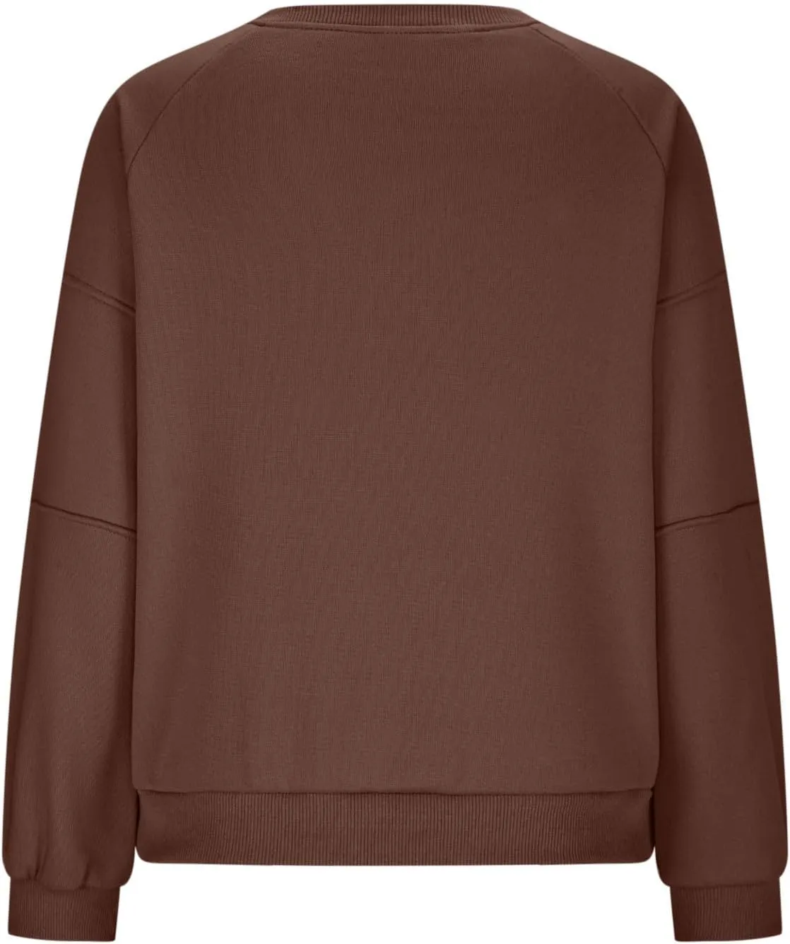 Women Y2k Pullover Teen Girls Oversized Crewneck Sweatshirt Casual Cropped Fleece Long Sleeve Lightweight Loose Tops