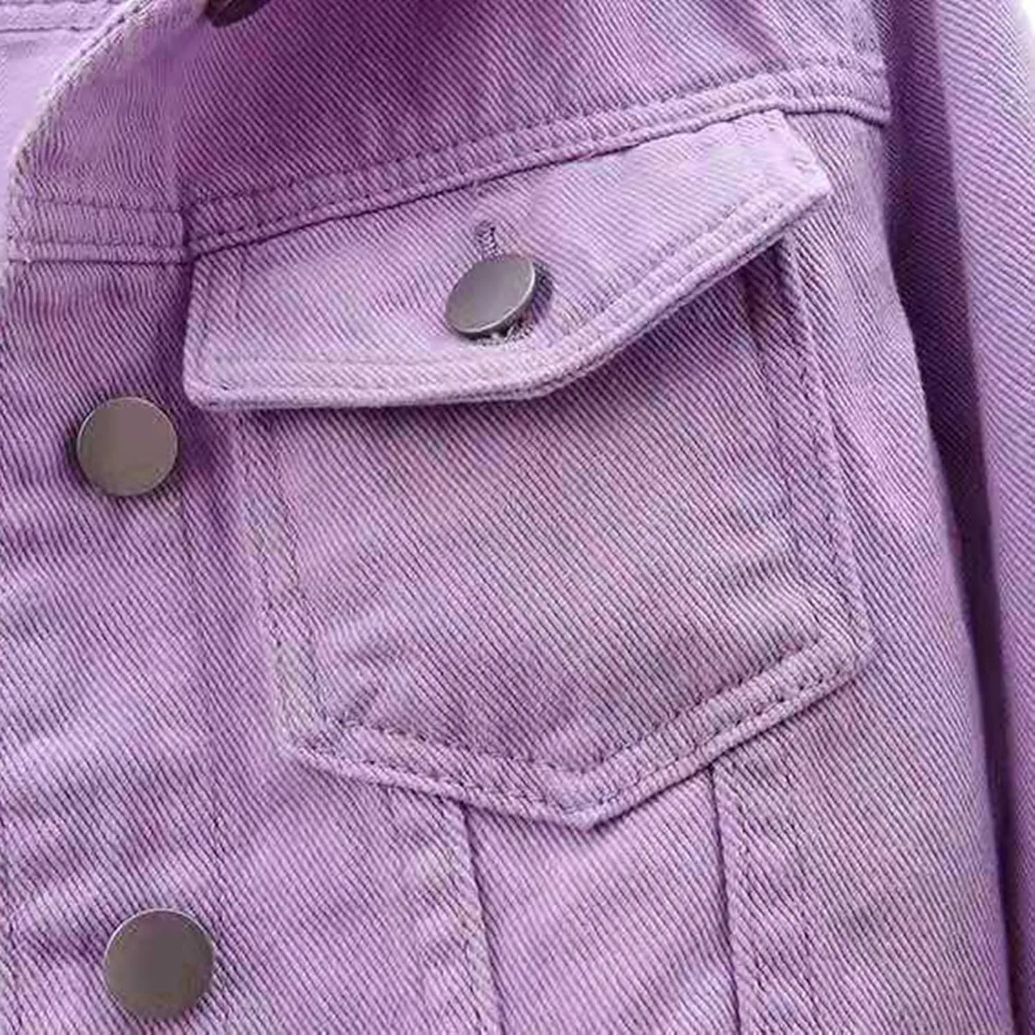 Womens 3/4 Sleeve Short Denim Jacket Cropped Lapel Button Down Trucker Jacket Casual Cute Jean Jackets Fall Coat