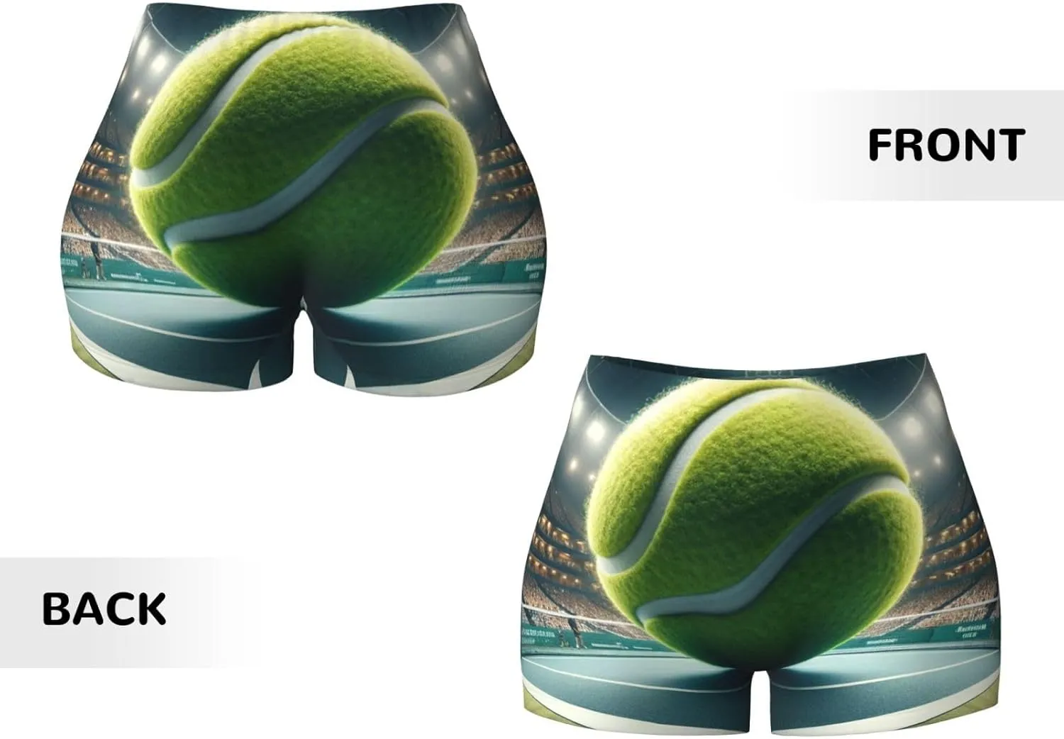 Women's Athletic Stretch Shorts Sports-Tennis-Ball-On-Court Running Shorts for Women