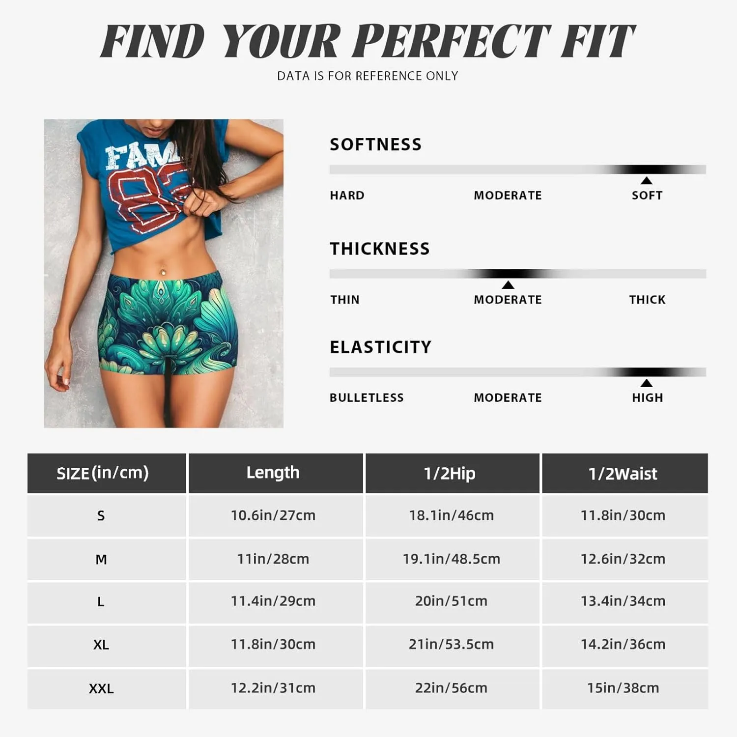 Women's Athletic Stretch Shorts Teal-Mermaid-Scales Running Shorts for Women