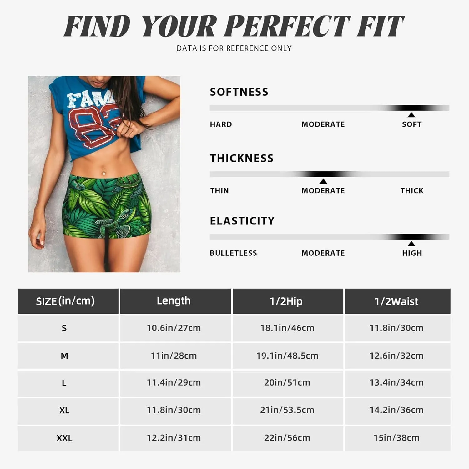 Women's Athletic Stretch Shorts Turtle-Tropicals-Leaves Running Shorts for Women
