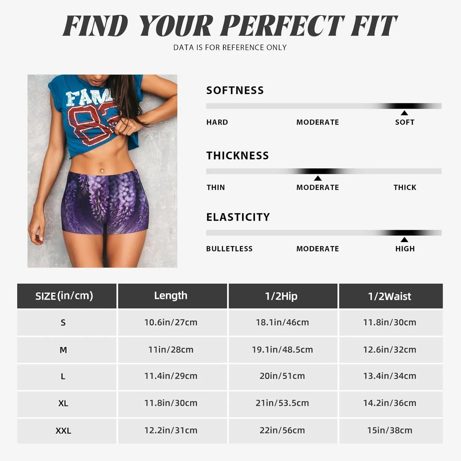Women's Athletic Stretch Shorts Violet-Flowers-Wisteria Running Shorts for Women