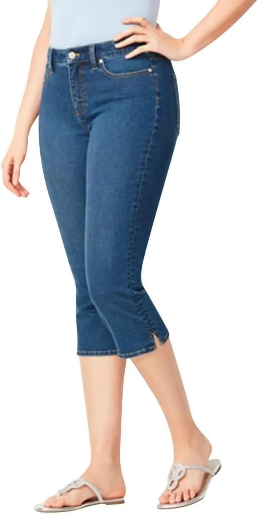 Womens Capri Jeans for Women High Waisted Skinny Ripped Jean Denim Pants Stretchy Cropped Distressed Jeans