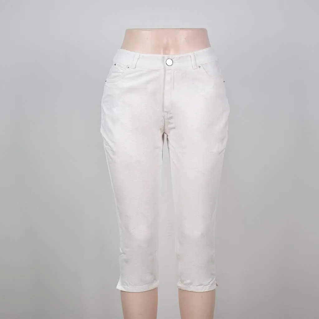 Womens Capri Jeans for Women High Waisted Skinny Ripped Jean Denim Pants Stretchy Cropped Distressed Jeans