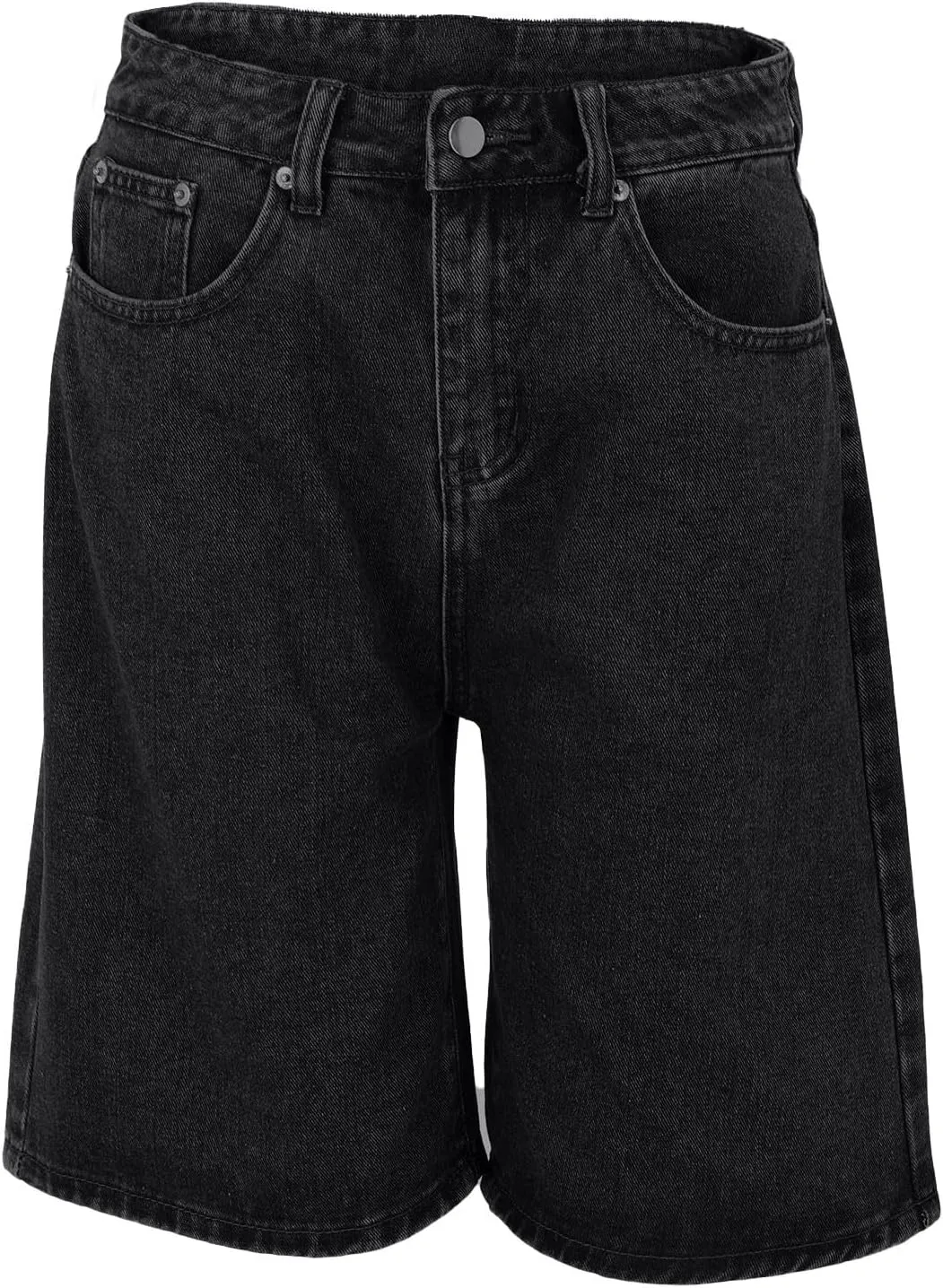 Womens Distressed Denim Shorts High Waisted Ripped Jean Shorts Straight Leg Summer Casual Bermuda Short Half Pants