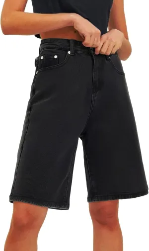 Womens Distressed Denim Shorts High Waisted Ripped Jean Shorts Straight Leg Summer Casual Bermuda Short Half Pants