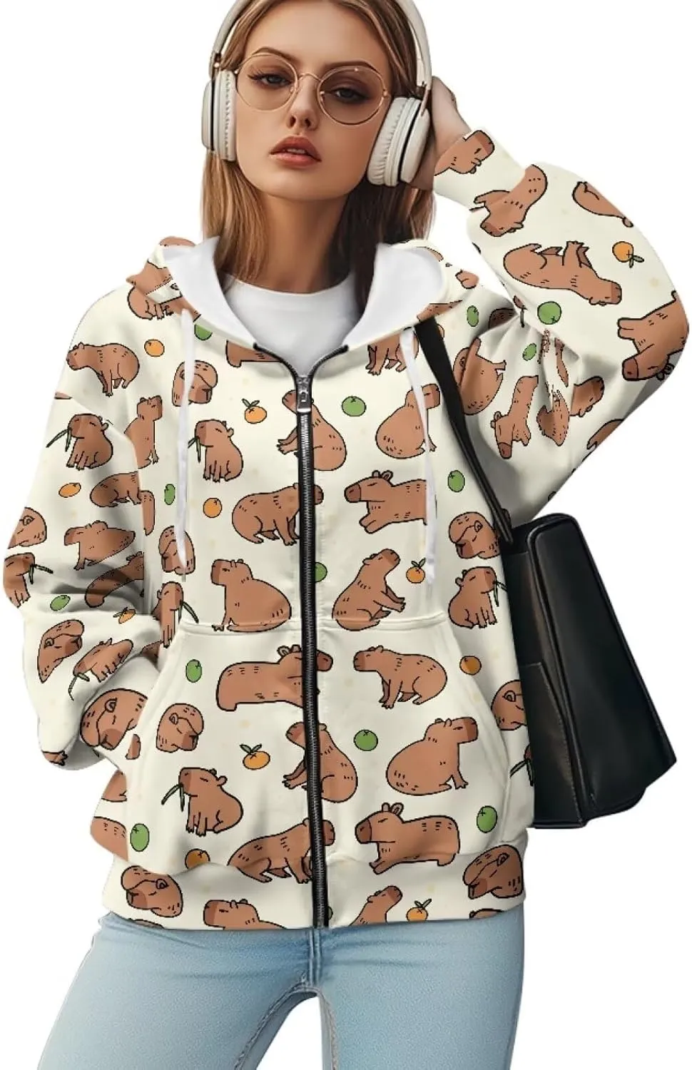 Women's Fashion Hoodies & Sweatshirts Long Sleeve Casual Zip Up Hooded Sweatshirt Jacket