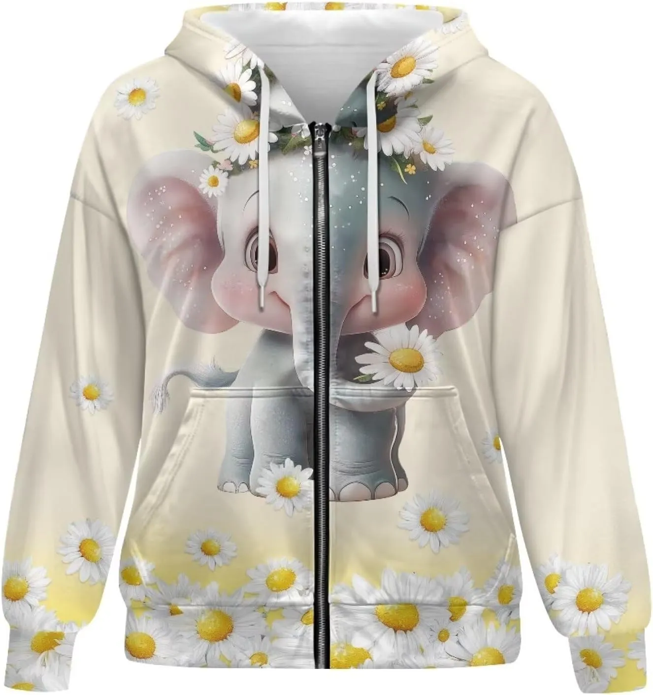 Women's Fashion Hoodies & Sweatshirts Long Sleeve Casual Zip Up Hooded Sweatshirt Jacket
