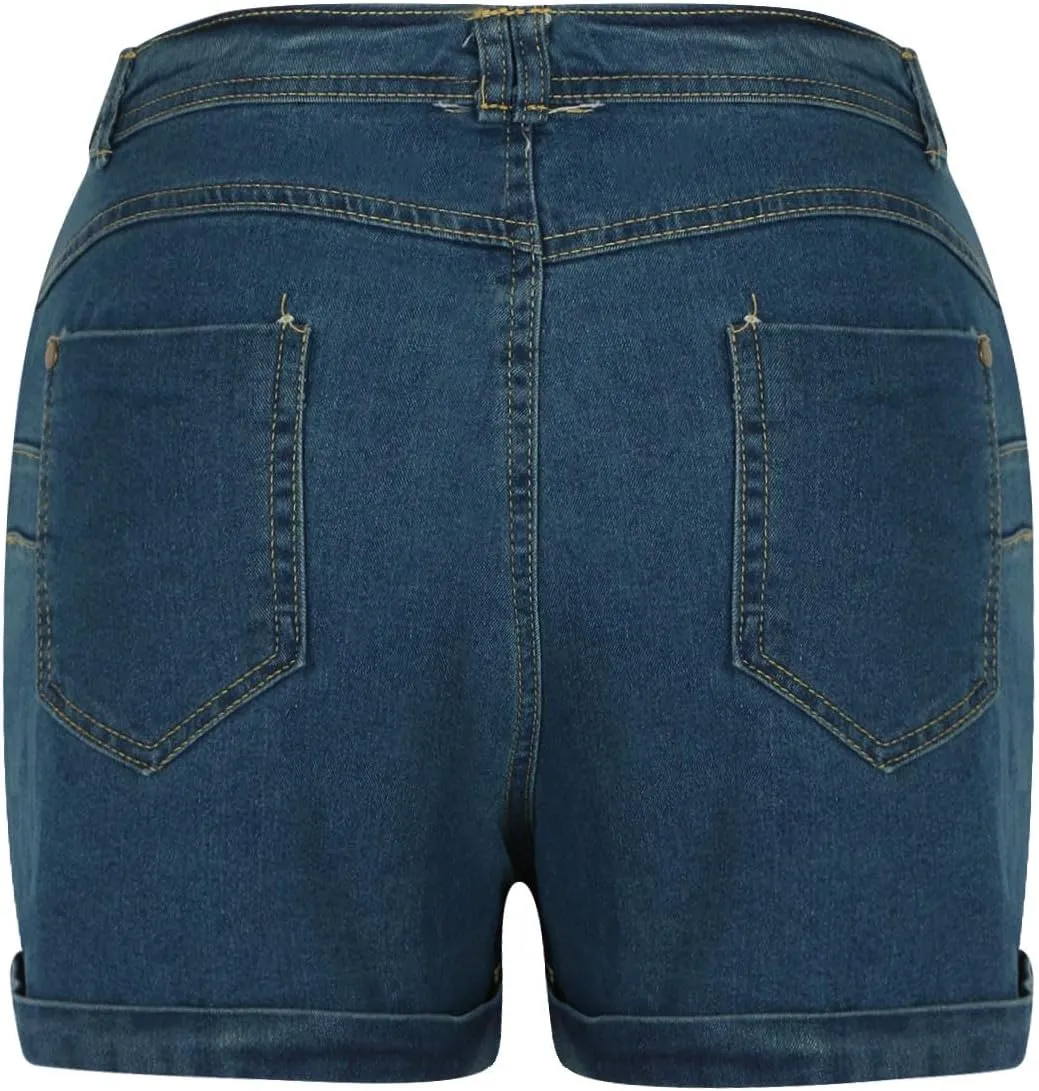 Womens Jean Shorts Stretchy High Waisted Summer Casual Denim Skinny Butt Lift Shorts Elastic Fashion Y2k Jeans Shorts