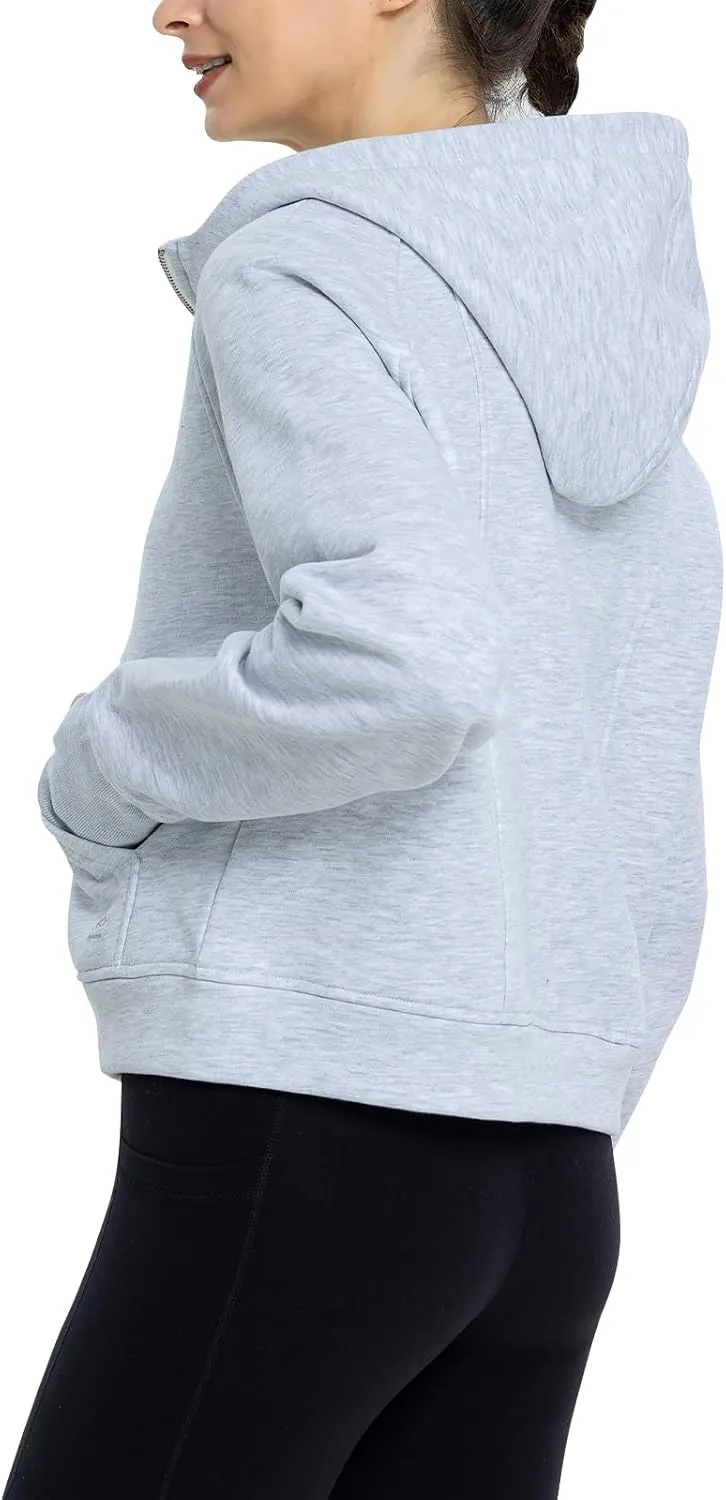 Womens Long Sleeve Sweatshirts Zip up Tops Full-zip Hoodies Fall Outfits