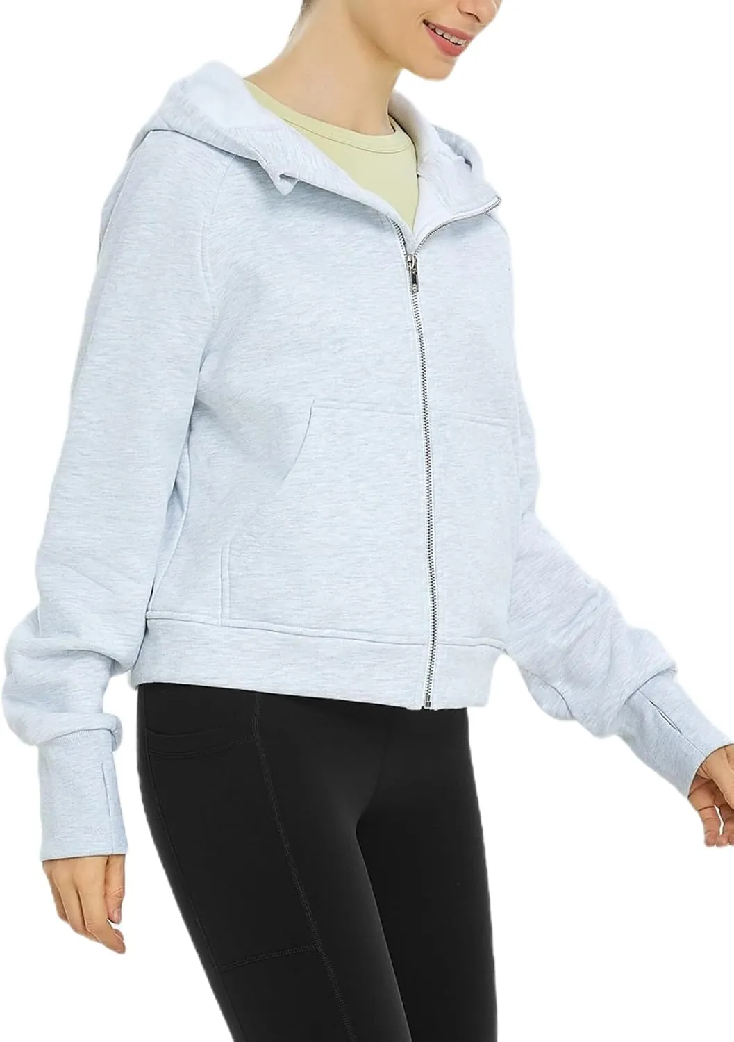 Womens Long Sleeve Sweatshirts Zip up Tops Full-zip Hoodies Fall Outfits