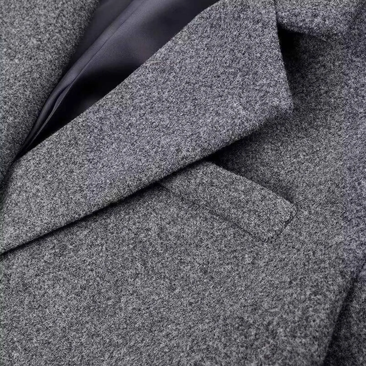 Womens Pea Coat Double-Breasted Wool Blend Long Trench Coats Lapel Collar Maxi Winter Jackets Overcoat Work Outerwear