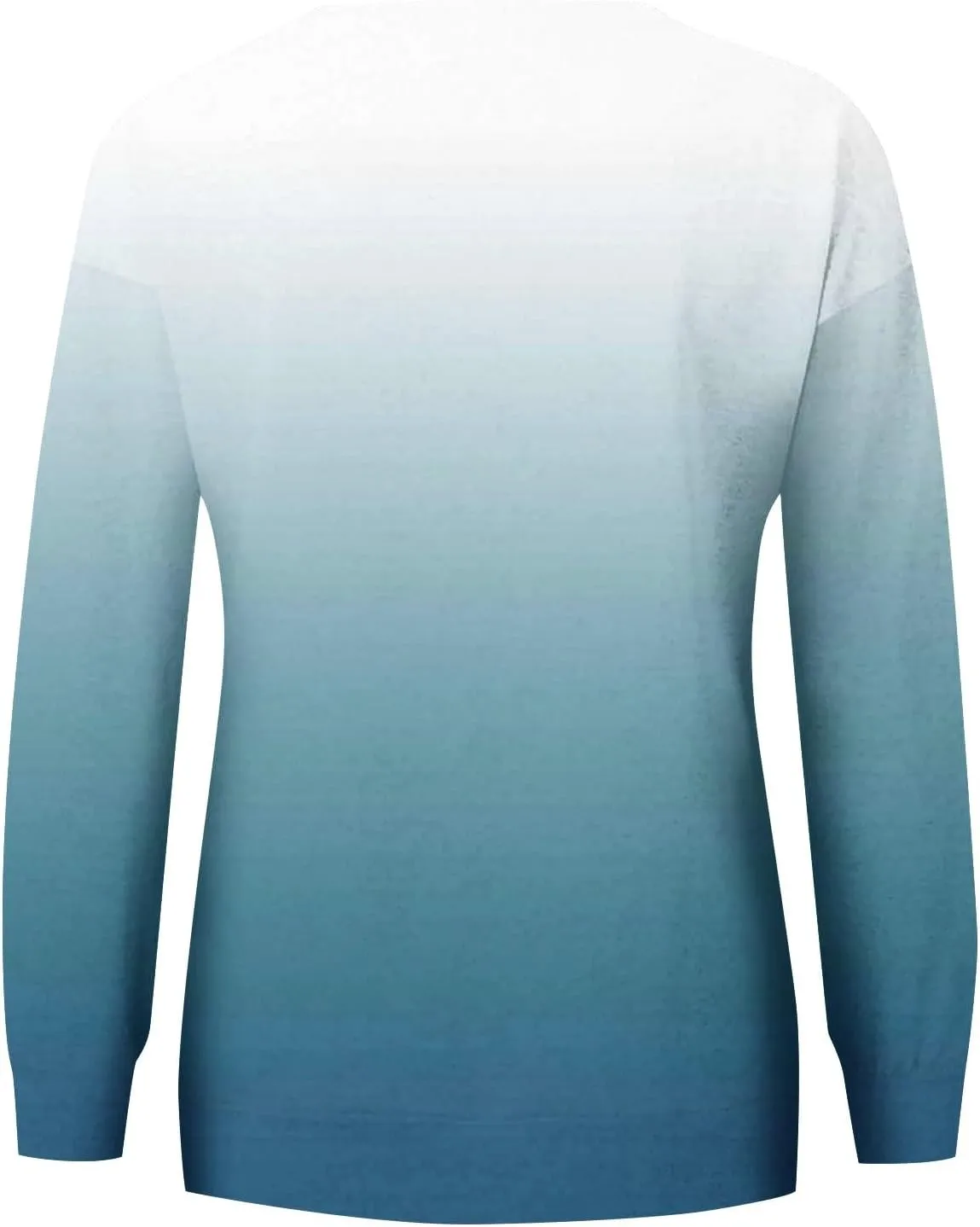 Womens Pocketed Sweatshirts Crewneck Long Sleeve Gradient Fleece Pullover Tie Dye Fall Trendy Going Out Tops