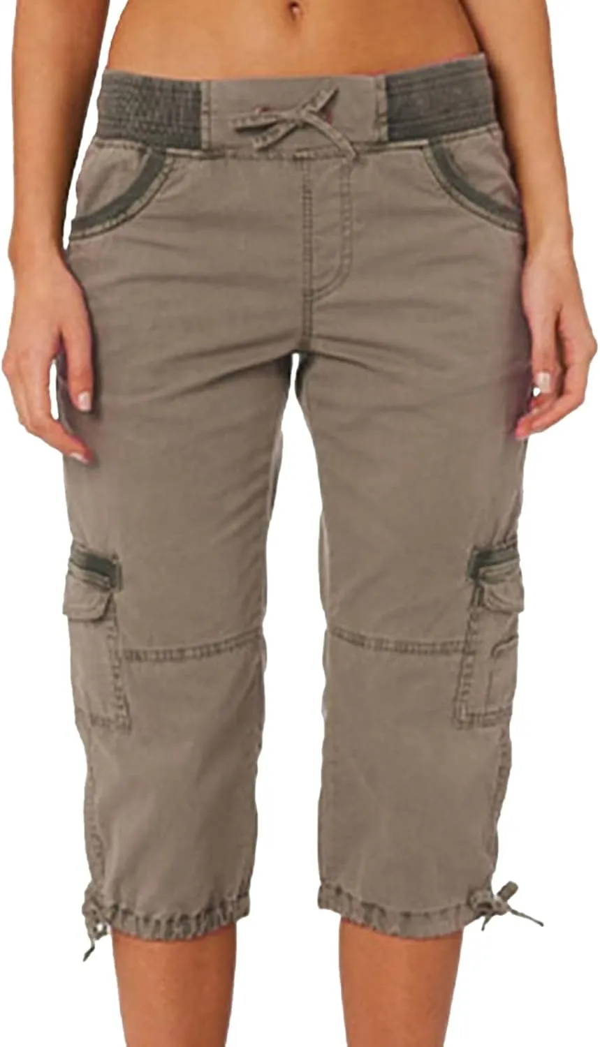 Womens Shorts Casual Cropped Pants Multiple Pockets Outdoor Hiking Quick Dry Athletic Shorts Overalls Thin Loose Cargo Shorts