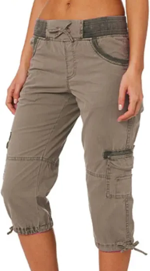 Womens Shorts Casual Cropped Pants Multiple Pockets Outdoor Hiking Quick Dry Athletic Shorts Overalls Thin Loose Cargo Shorts