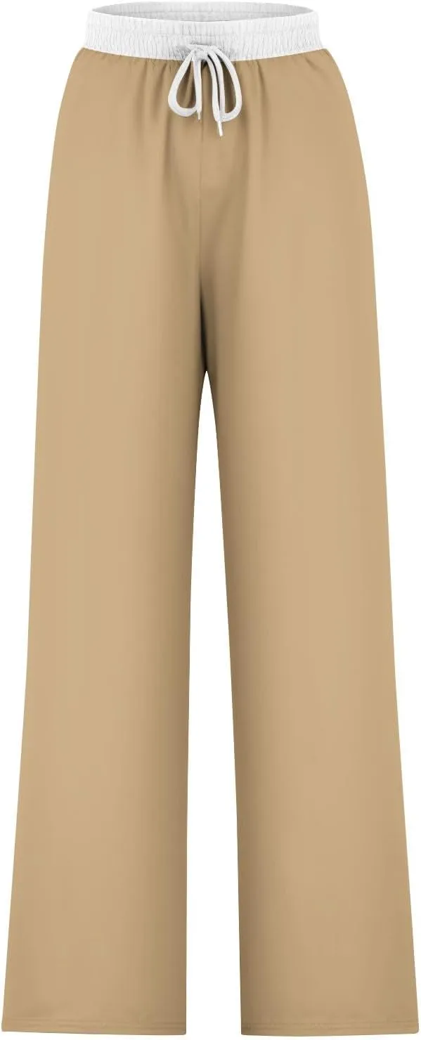 Womens Straight Leg Sweatpants Fall Plus Size Wide Leg Lounge Pants Terndy Fall Fashion Sweatpants with Pockets