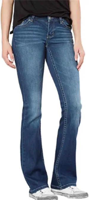 Women's Stretch Bootcut Jeans Button Down Curvy Regular Fit Bootcut Jean Classic-Fit Slim Straight-Leg Jean