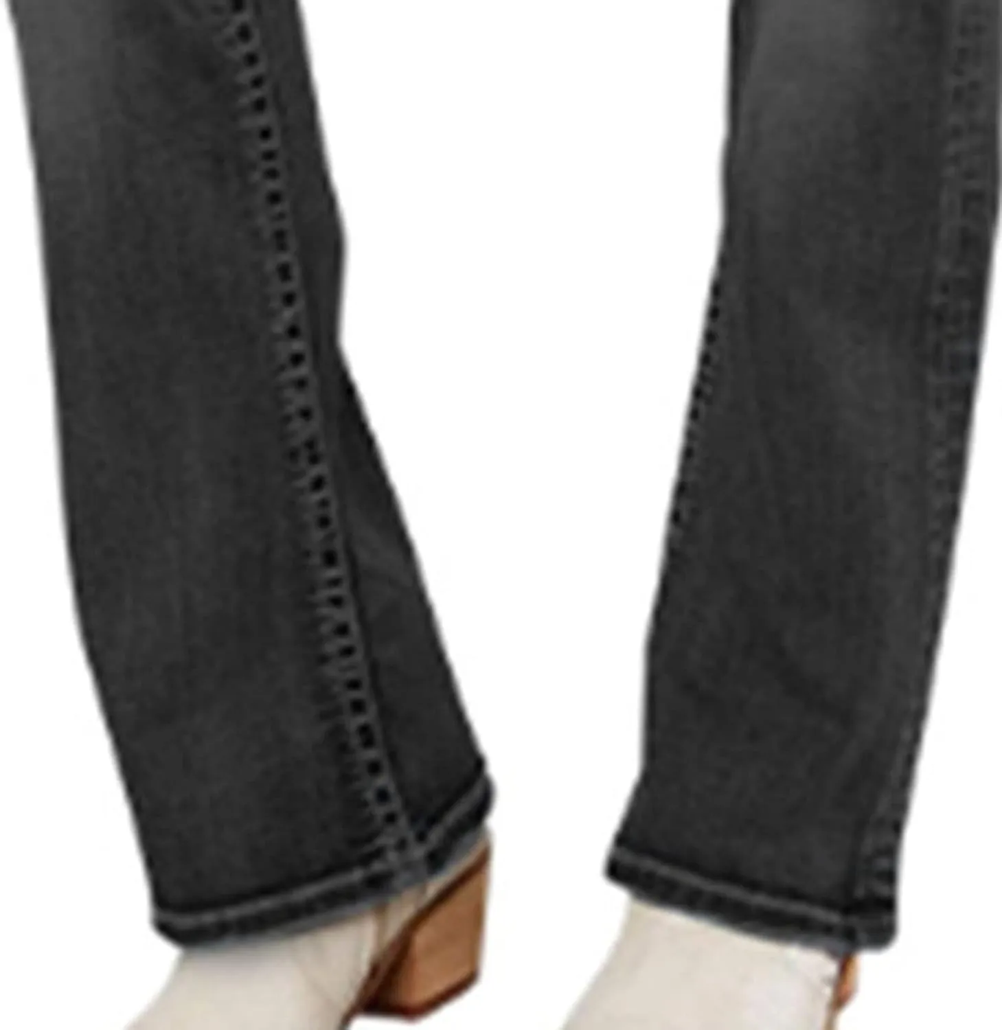 Women's Stretch Bootcut Jeans Button Down Curvy Regular Fit Bootcut Jean Classic-Fit Slim Straight-Leg Jean