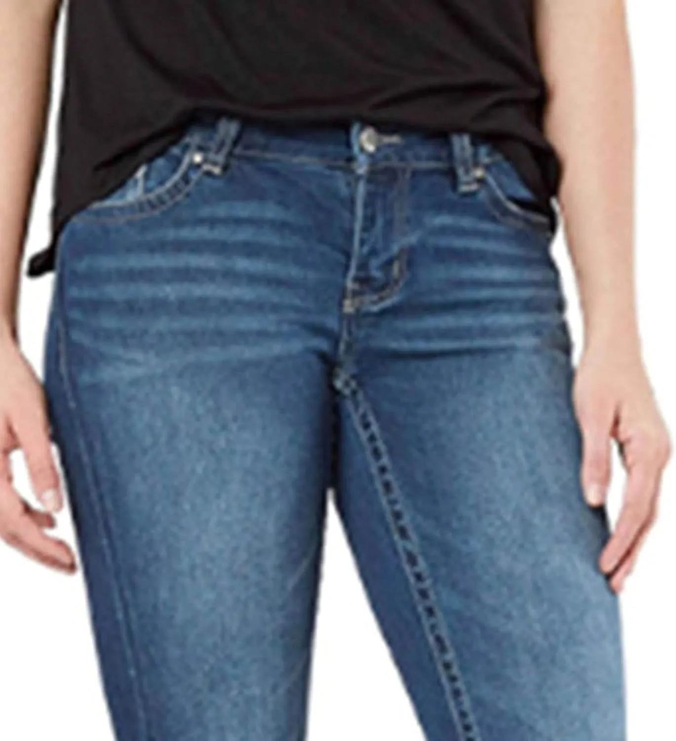 Women's Stretch Bootcut Jeans Button Down Curvy Regular Fit Bootcut Jean Classic-Fit Slim Straight-Leg Jean