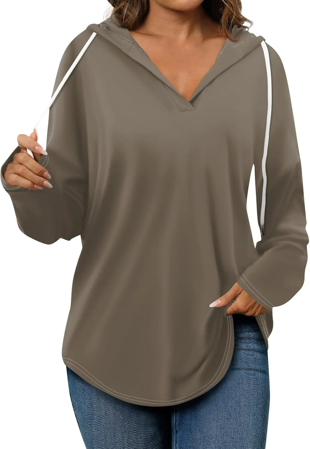 Womens Sweatshirt 2025 Womens Fashion Tops Hoodies for Women Pullover Oversized Sweatshirts Long SLeeve Shirts