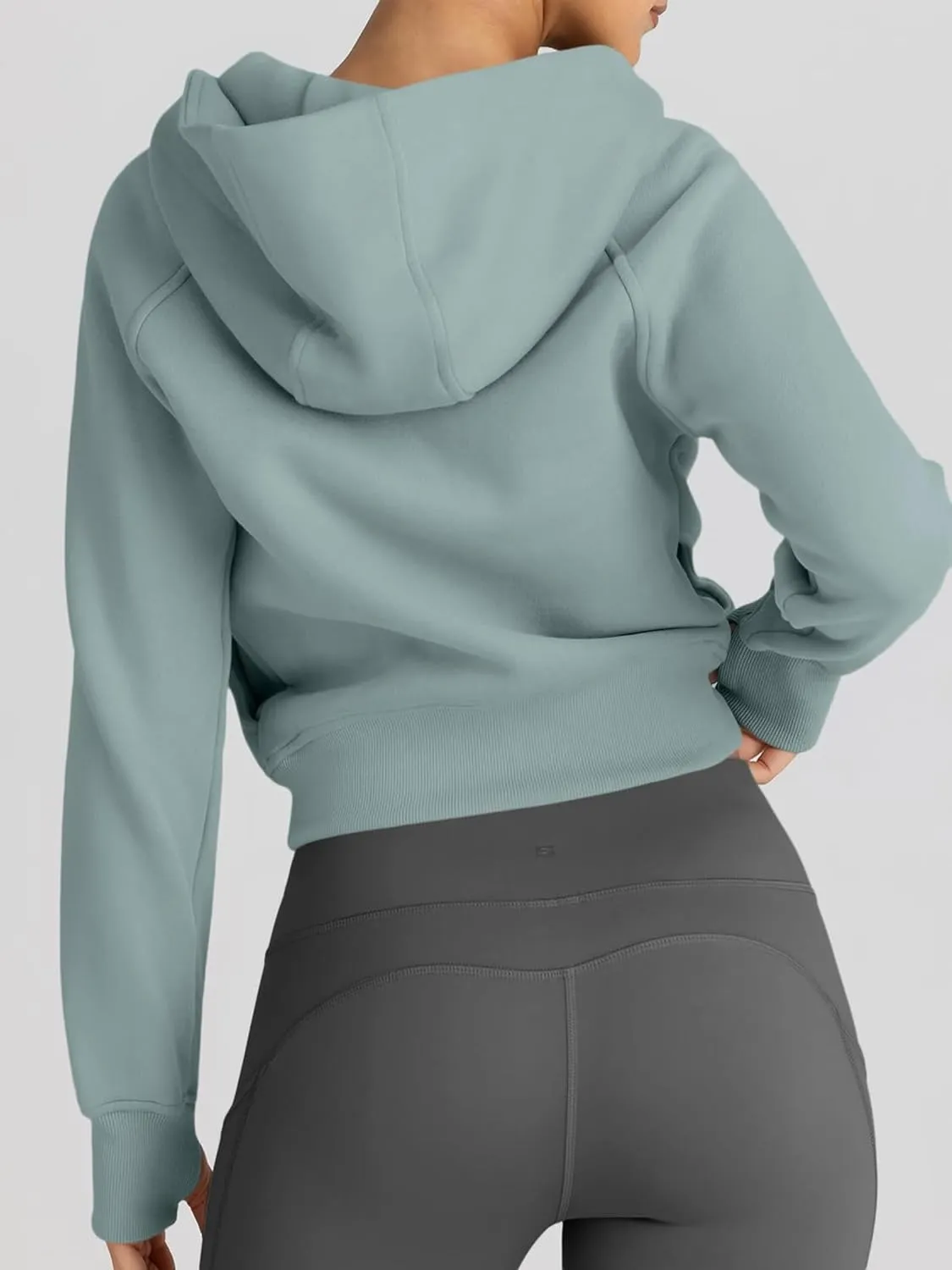 Womens Zip Up Hoodies Jackets Cropped Sweatshirts Fleece Fall Outfits Casual Comfy Y2k Tops Winter Clothes 2024