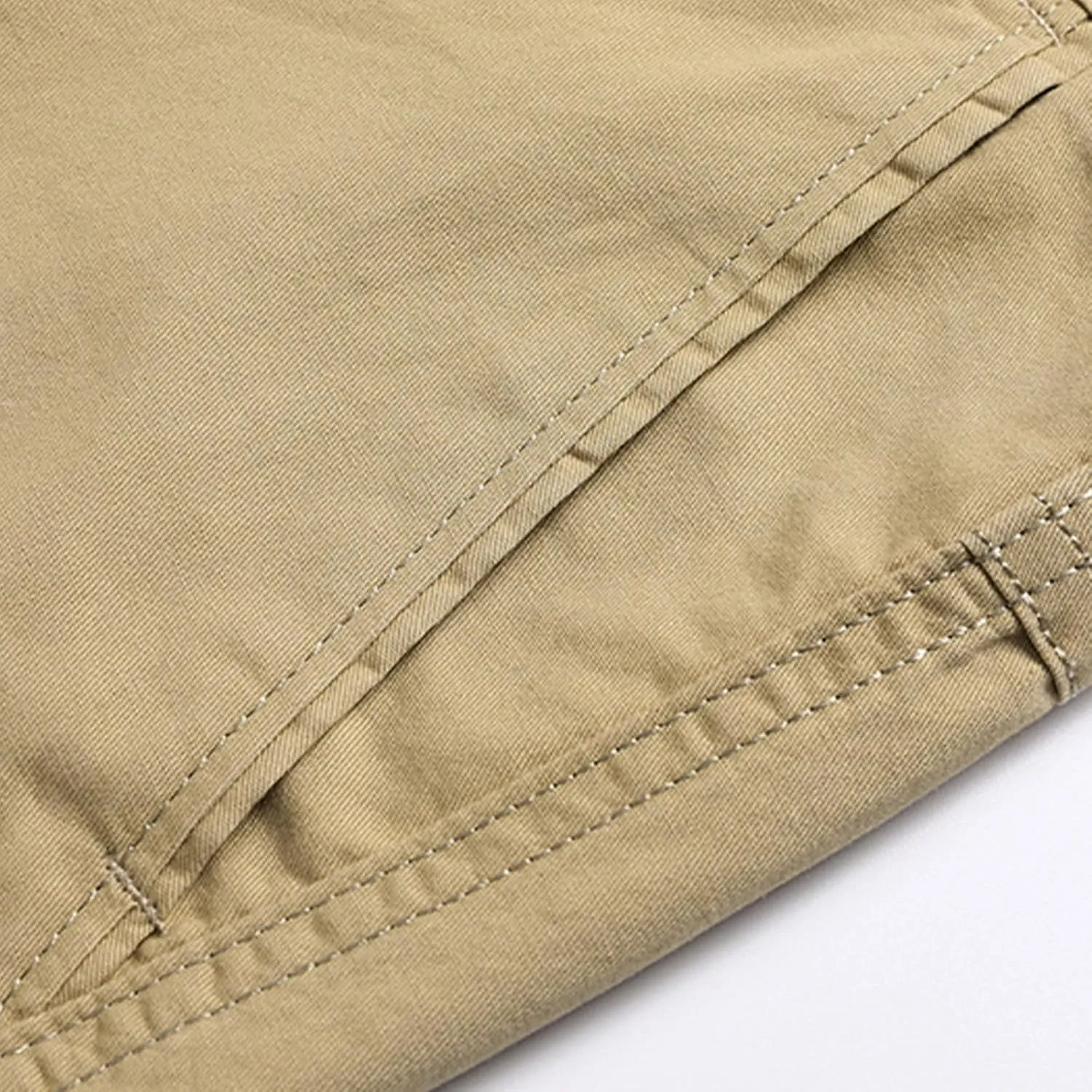 Xiaojmake Men's Golf Dress Shorts Comfy Cotton Twill Shorts Stretch Lightweight Flat Front Casual Work Shorts with Pockets